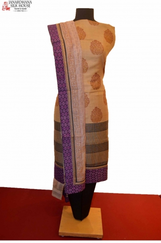 Exclusive Printed Pure Tussar Silk Suit